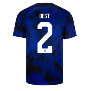 Maillot de foot États-Unis Sergino Dest #2 Extérieur Monde 2022 Manches Courte